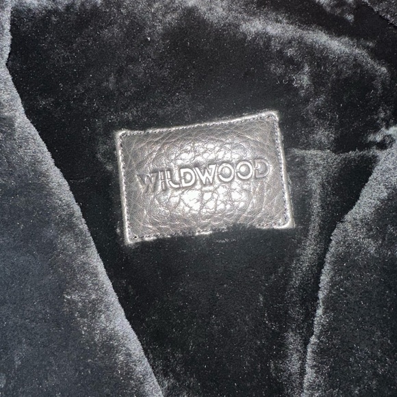 RARE $1,200 Ukranian Luxury Label WILDWOOD Black Real Leather Jacket size Small - Picture 2 of 9